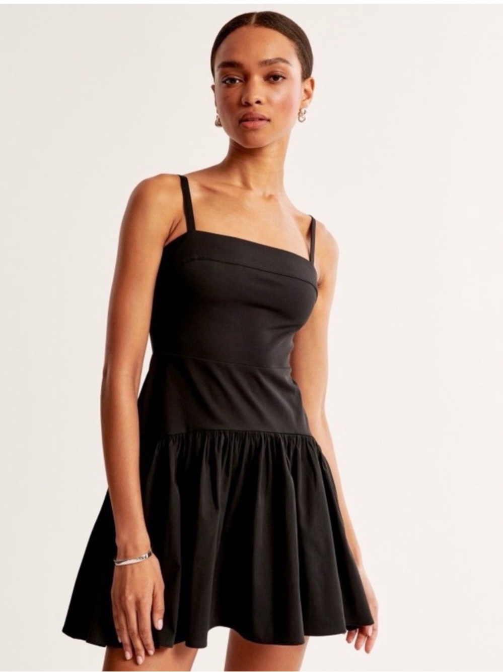 Abercrombie & Fitch Black Square Neck Mini Dress